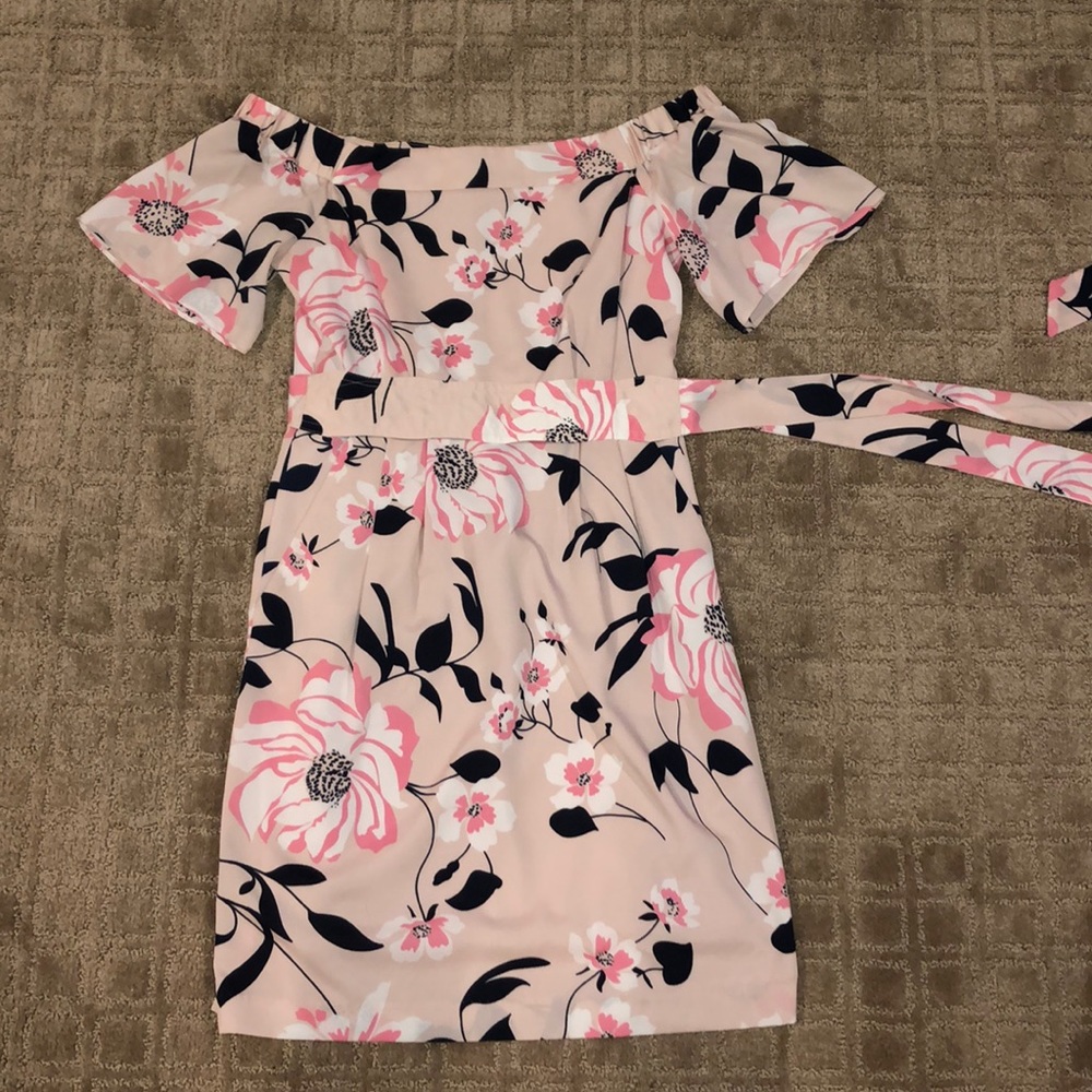 Eliza J Blush Pink Floral Mini Dress